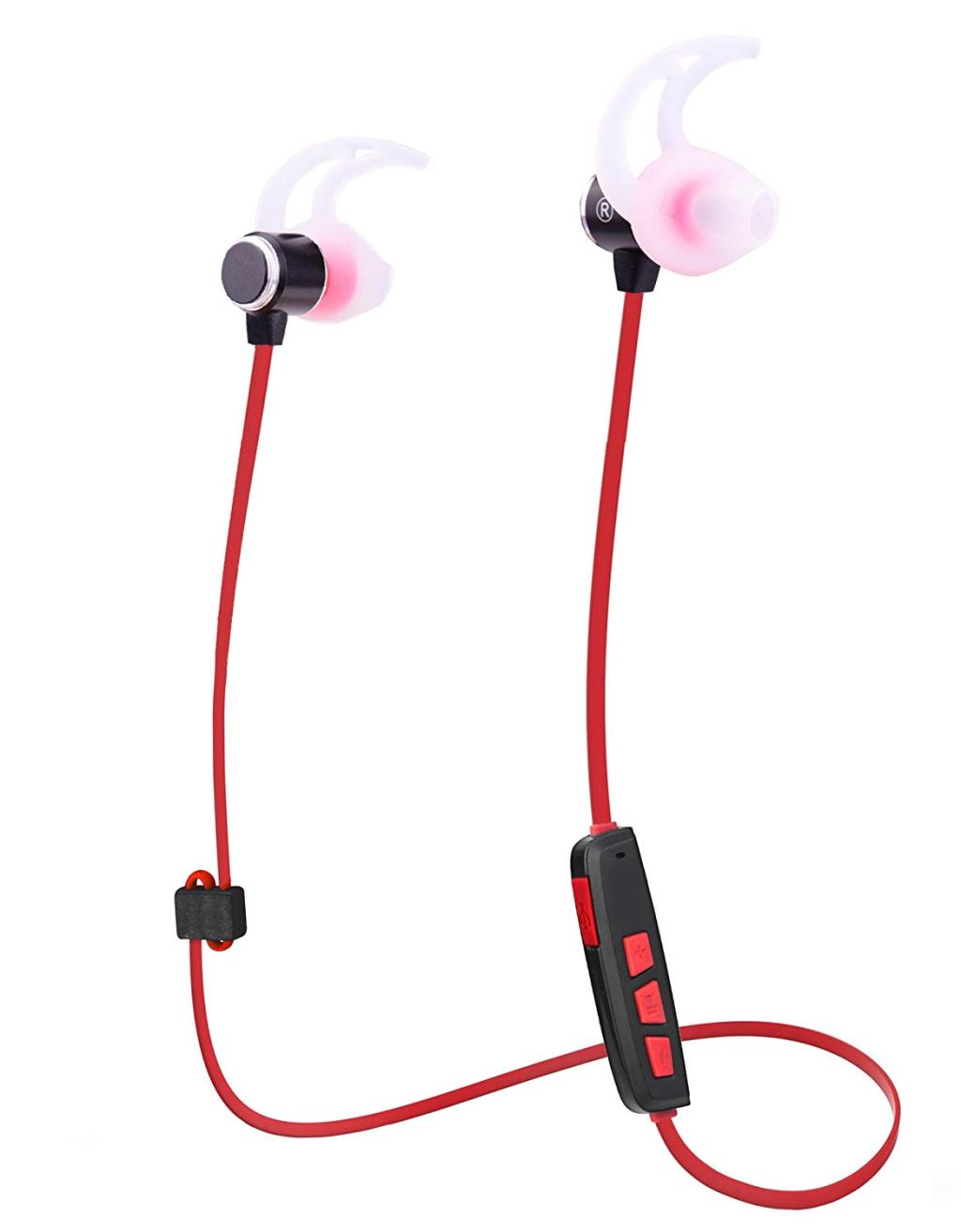 Basstyle Wireless Bluetooth Headphones 4.1 with Microphone Sporty Earphone In-ear w/ Magnet Attraction Earbuds for Apple iPhone iPod iPad iMac Macbook and Android (TB-1019CF&nbsp;Red)