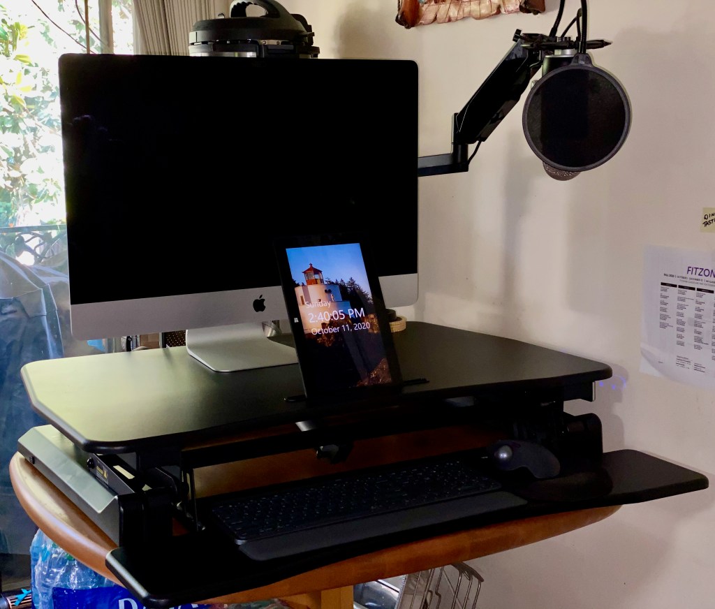VIVO Black Electric Height Adjustable 36 inch Standing Desk Converter, Sit Stand Tabletop Dual Monitor and Laptop Riser&nbsp;Workstation