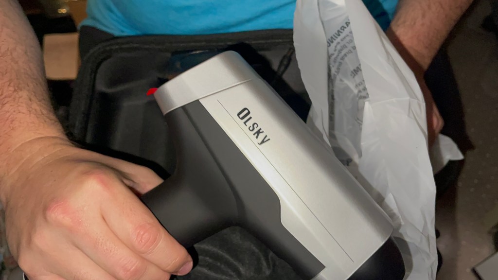 OLSKY Roll over image to zoom inMassage Gun Deep Tissue, Handheld Electric Body Back&nbsp;Massager