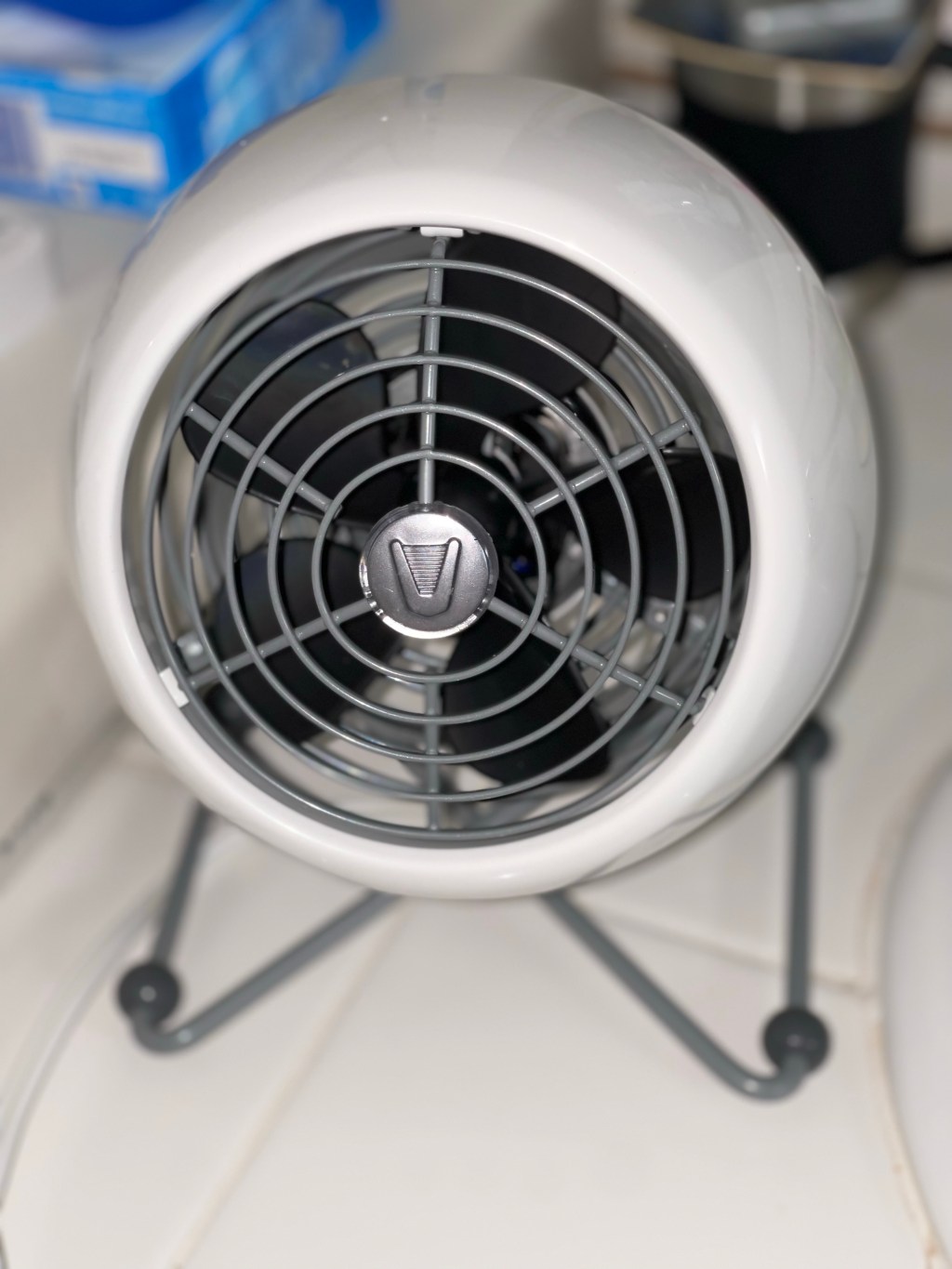 Vornado VFAN Mini Modern Personal Vintage Air Circulator Fan, Ice&nbsp;White